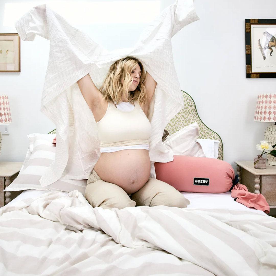 Cushy Puff Pregnancy Pillow Cover - Tickle Me Pink