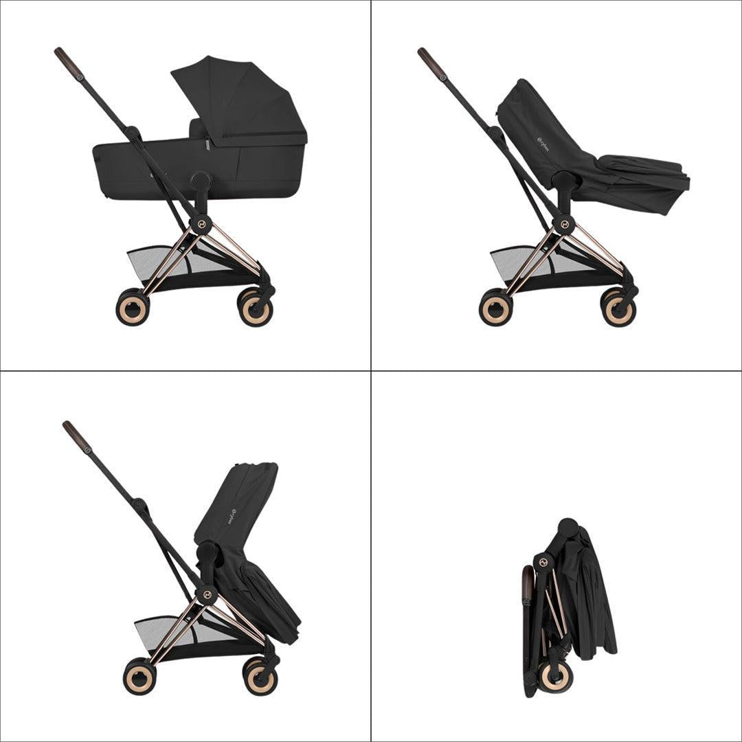 CYBEX Coya Comfort Compact Stroller & Carrycot - Cozy Beige/Black