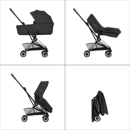 CYBEX Coya Comfort Compact Stroller & Carrycot - Cozy Beige/Black