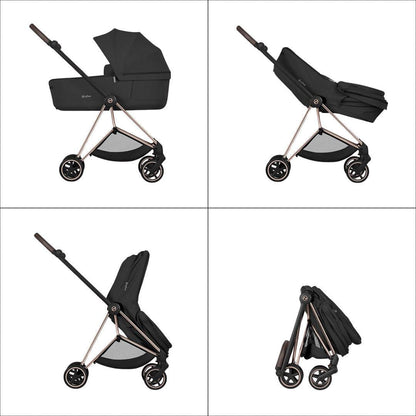 CYBEX Mios Comfort Pushchair & Foldable Carrycot - Sepia Black/Black