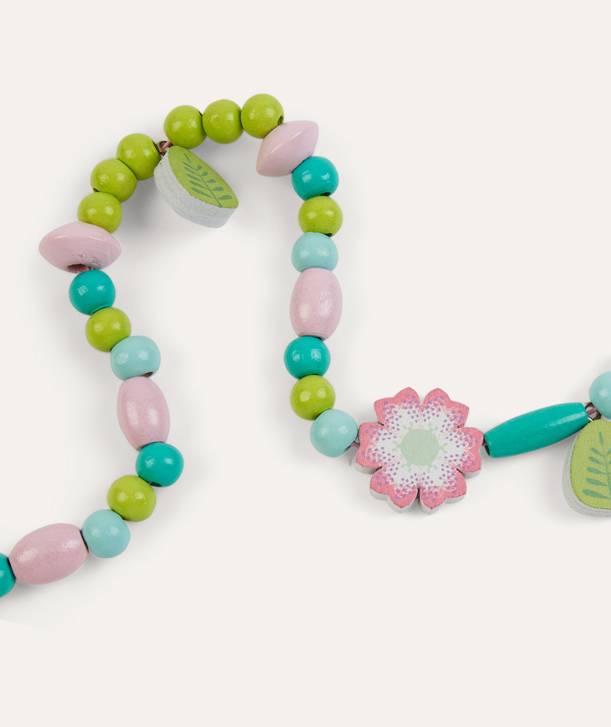 Djeco Wooden Beads, Leaves and Flowers Set