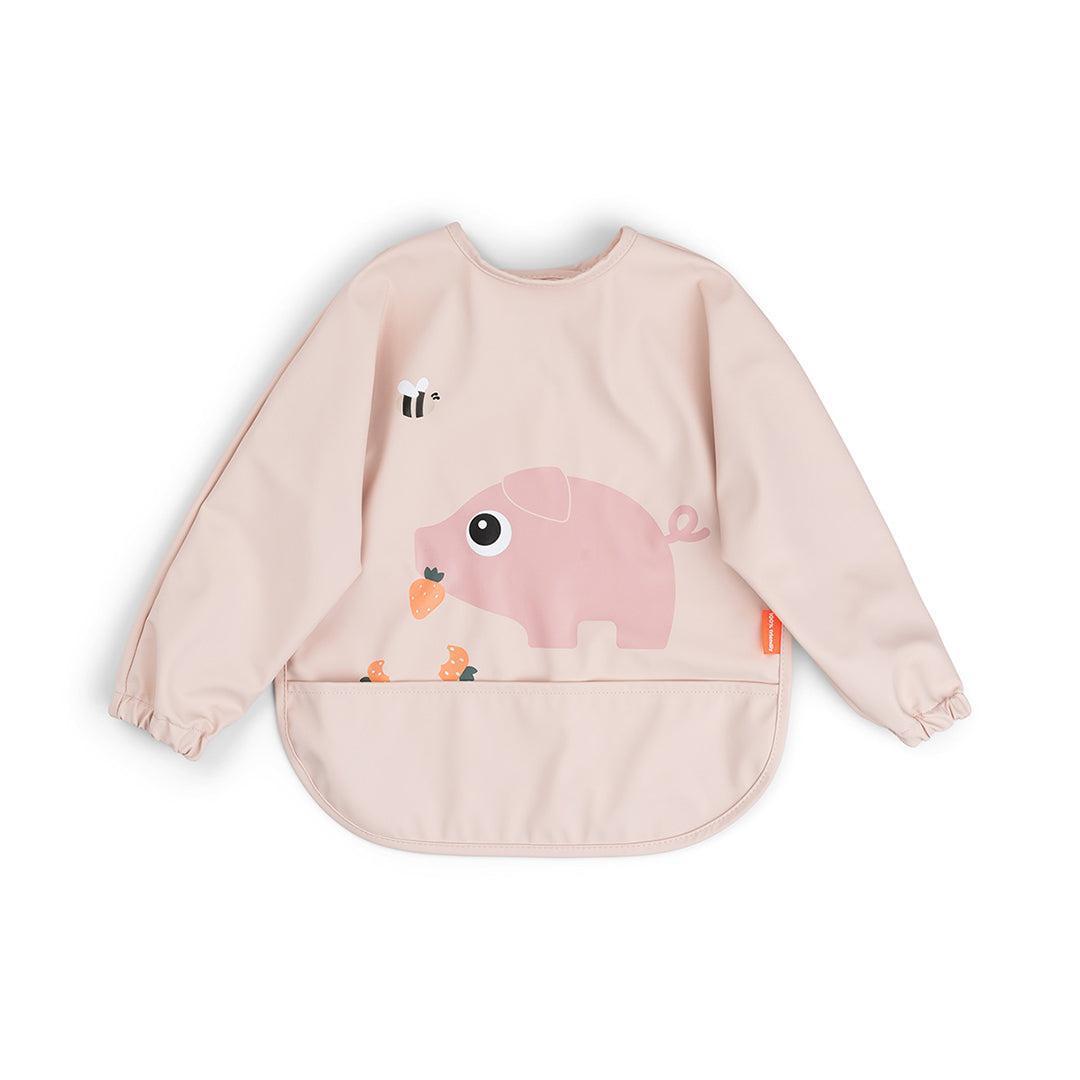 Done By Deer Sleeved Pocket Bib - Tiny Farm Powder