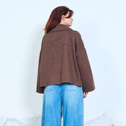 Draped funnel neck jacket wholesale