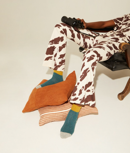 Camila Cozy Knit Colorblock Socks
