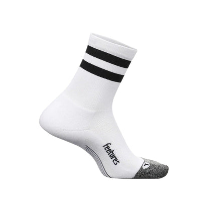 Feetures Elite Light Cushion Mini Crew Apparel Feetures White HIgh Top Stripe Medium