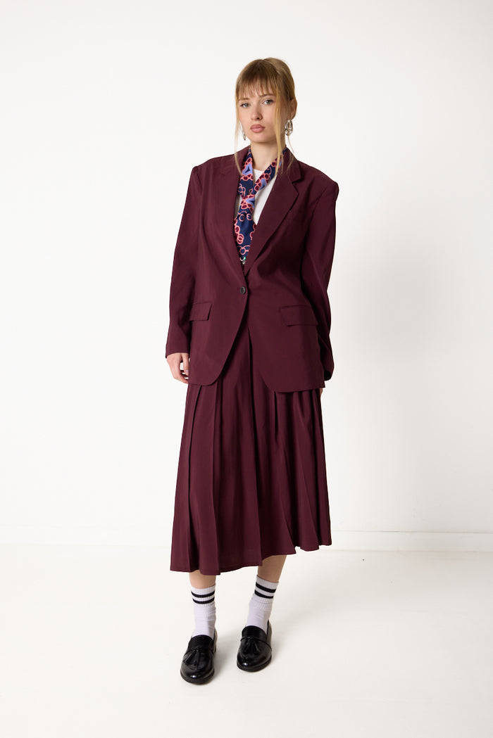 Flowing pleated midi skirt wholesale