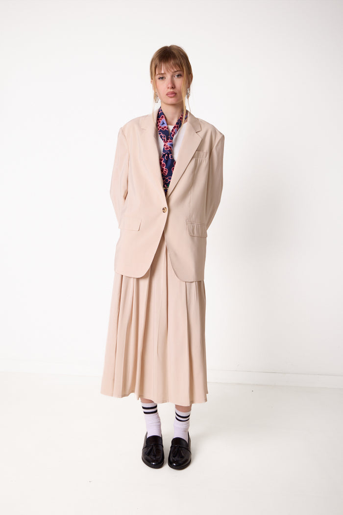 Flowing pleated midi skirt wholesale