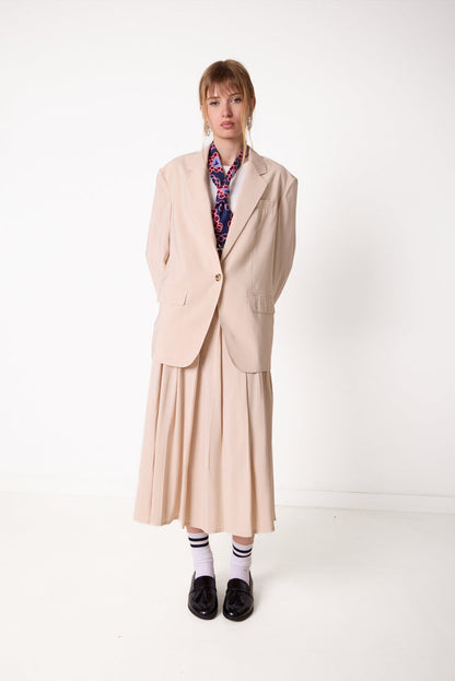 Flowing pleated midi skirt wholesale