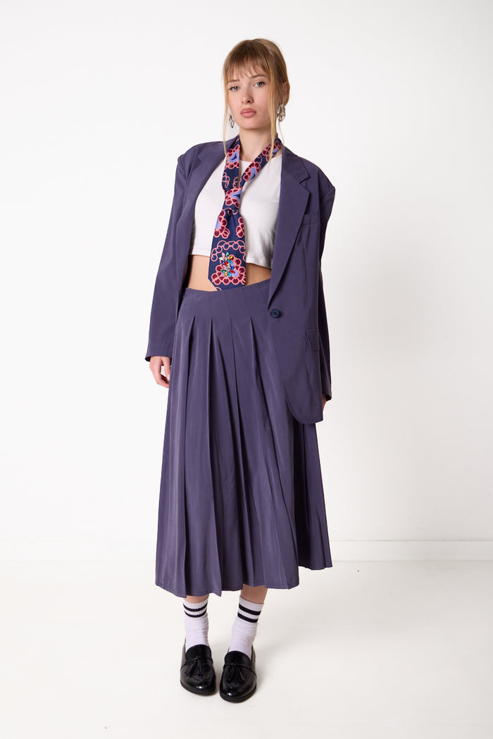 Flowing pleated midi skirt wholesale