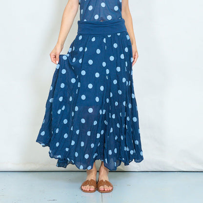 Flowy polka dot maxi skirt wholesale