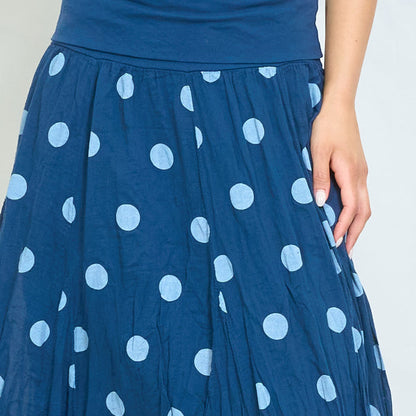 Flowy polka dot maxi skirt wholesale