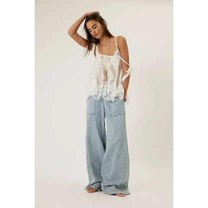 Free People Breezy Denim Pull-On Jeans in Dusk