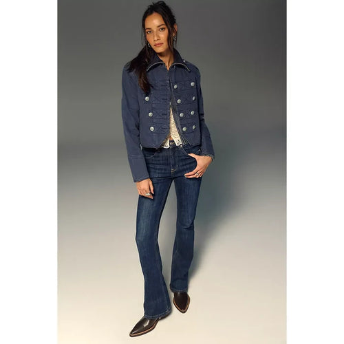 Free People Double Knot High Rise Straight Boot Cut Jeans