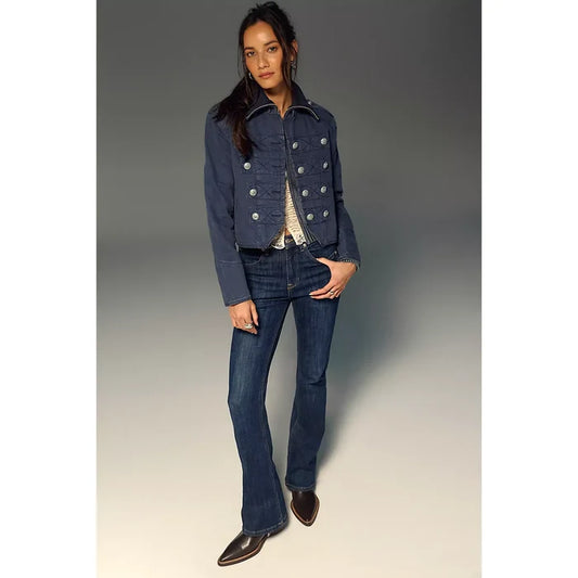 Free People Double Knot High Rise Straight Boot Cut Jeans