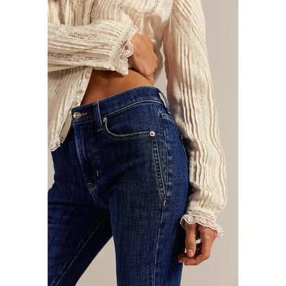 Free People Double Knot High Rise Straight Boot Cut Jeans