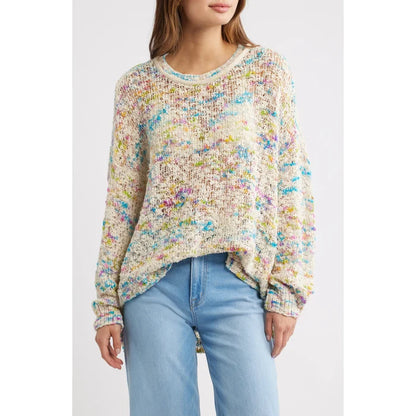 Free People Harlyn Pullover in Ivory Combo