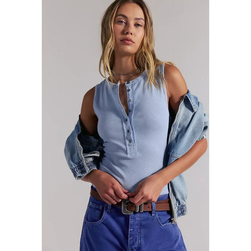 Free People Jamie Henley Tank in Dew Shine