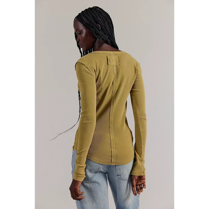 Free People Jamie Henley Top in Dried Tobacco