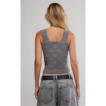 Free People Love Letter Cami in Iron