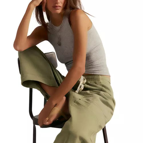 Free People So Soft Seamless Modal Tank in Heather Grey