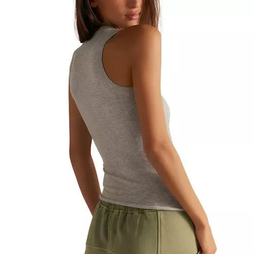 Free People So Soft Seamless Modal Tank in Heather Grey