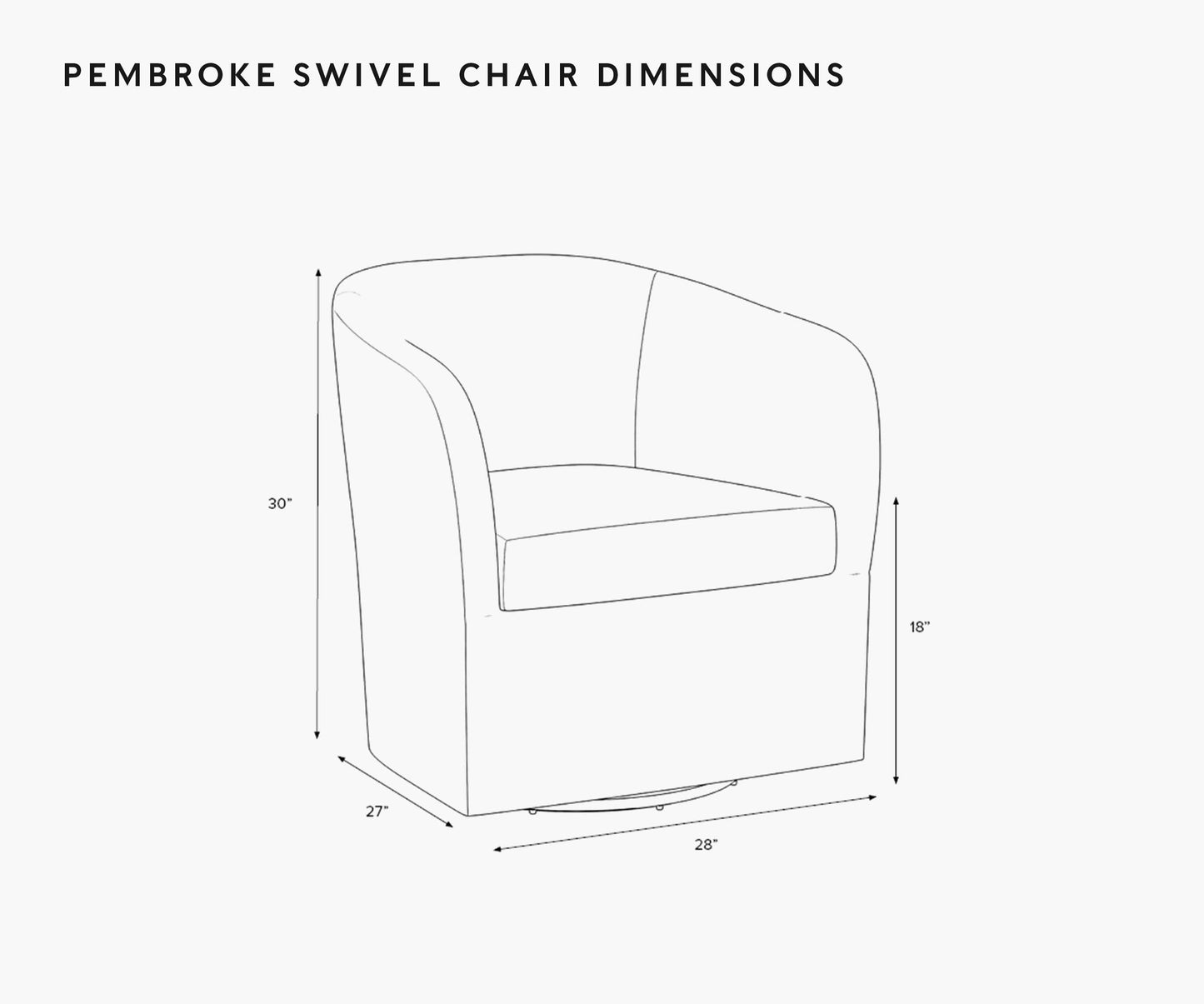 Pembroke Swivel Chair - Peonies