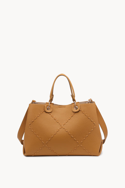 Geometric stitch tote bag wholesale