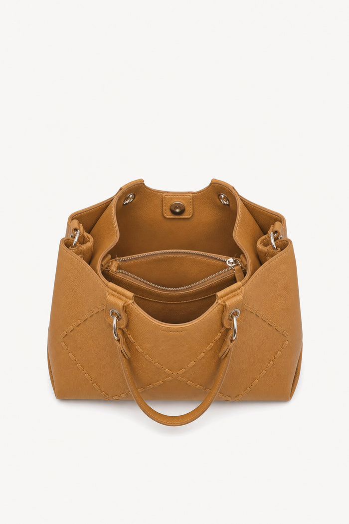 Geometric stitch tote bag wholesale