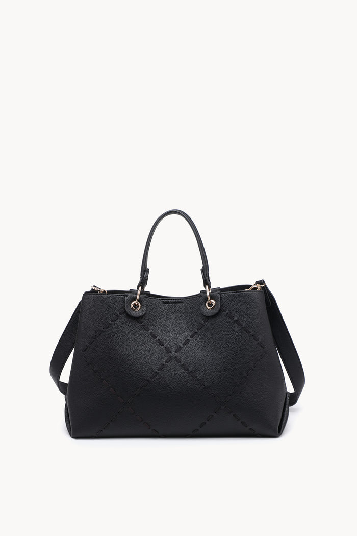 Geometric stitch tote bag wholesale