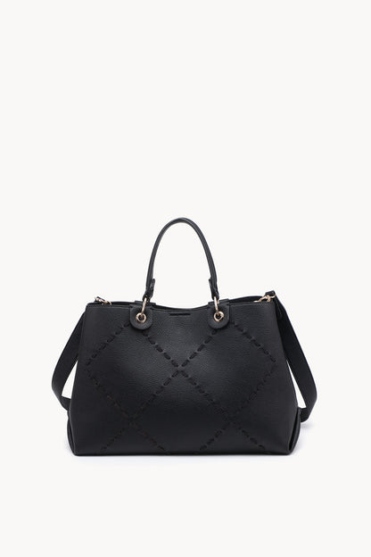 Geometric stitch tote bag wholesale