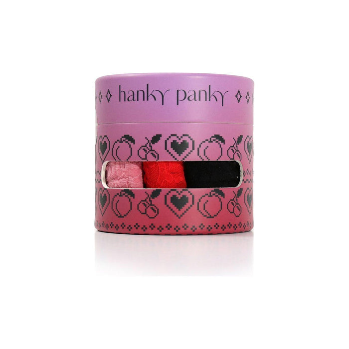 Hanky Panky Holiday 3 Pack Signature Lace Original Rise Thong