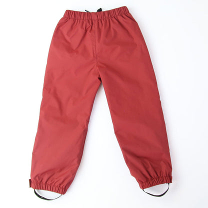 Kids merlot hard-shell waterproof rain pants – back view