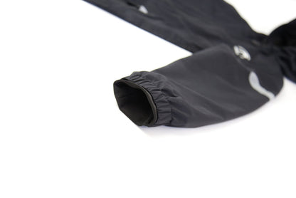 Close-up of insulated lining – black waterproof rain jacket