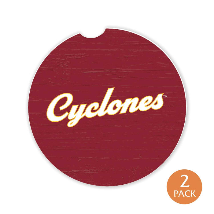 Iowa State 2-Pack Car Coasters