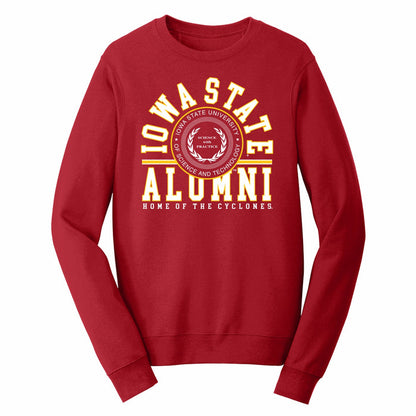 Iowa State Alumni Sweatshirt Red Arch Seal