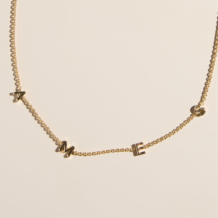 Iowa State AMES Initial Necklace