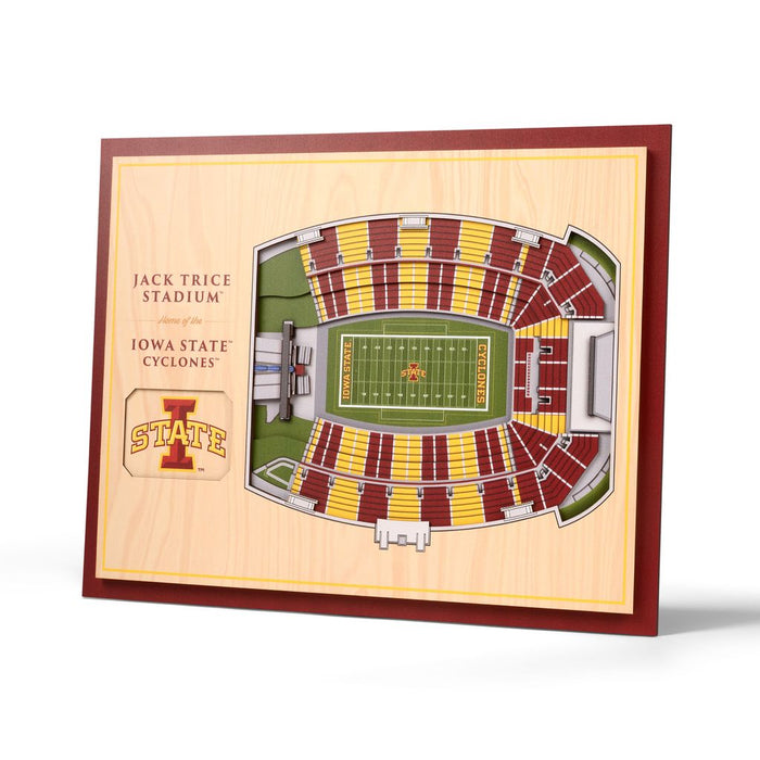 Iowa State Cyclones 5-Layer StadiumView 3D Wall Art - Jack Trice Stadium