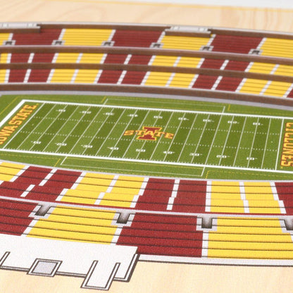 Iowa State Cyclones 5-Layer StadiumView 3D Wall Art - Jack Trice Stadium