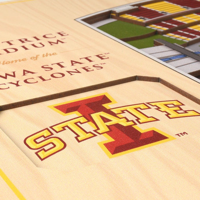 Iowa State Cyclones 5-Layer StadiumView 3D Wall Art - Jack Trice Stadium