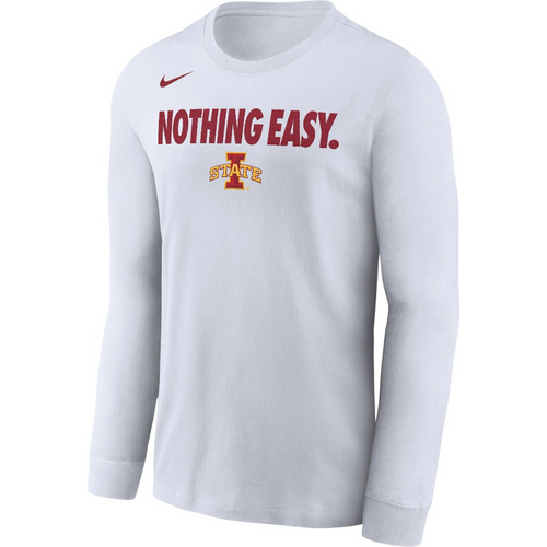 Iowa State Cyclones Basketball Nothing Easy 2025 Bench Long Sleeve T-Shirt