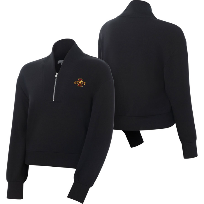 Iowa State Cyclones Cameron J Women's Black Half-Zip Pullover