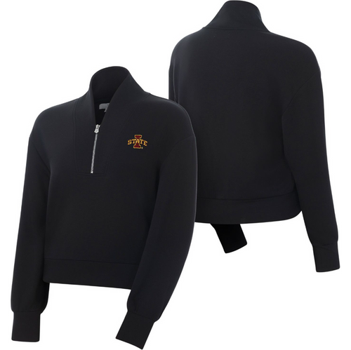 Iowa State Cyclones Cameron J Women's Black Half-Zip Pullover