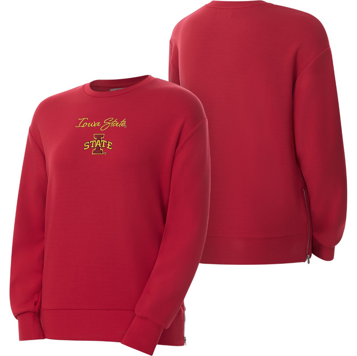 Iowa State Cyclones Cameron J Women's Red Crewneck Sweatshirt