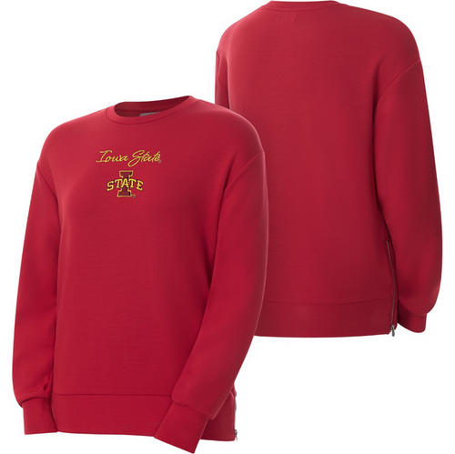 Iowa State Cyclones Cameron J Women's Red Crewneck Sweatshirt