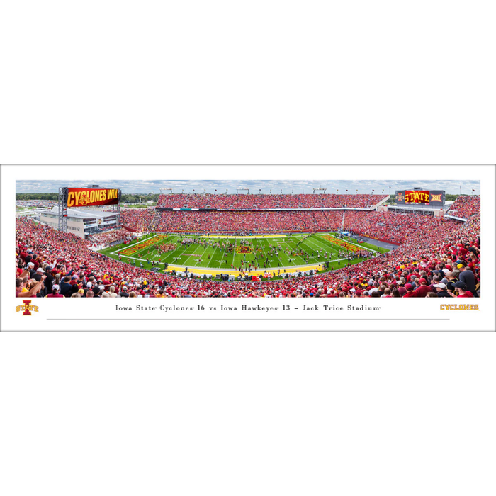 Iowa State Cyclones Football Panoramic Picture - Jack Trice Stadium Fan Cave Decor Unframed