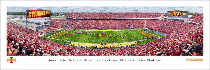 Iowa State Cyclones Football Panoramic Picture - Jack Trice Stadium Fan Cave Decor Unframed