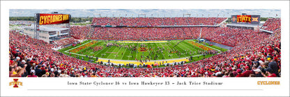 Iowa State Cyclones Football Panoramic Picture - Jack Trice Stadium Fan Cave Decor Unframed