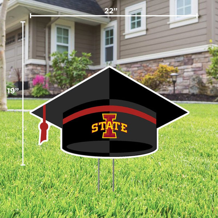 Iowa State Cyclones Graduation Cap Lawn Sign