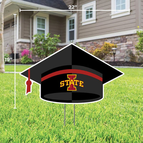 Iowa State Cyclones Graduation Cap Lawn Sign