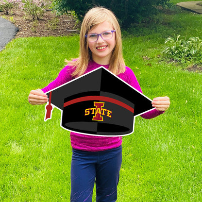 Iowa State Cyclones Graduation Cap Lawn Sign